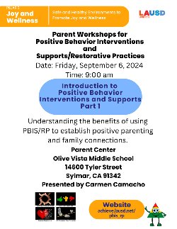 PBIS Workshop English Flyer